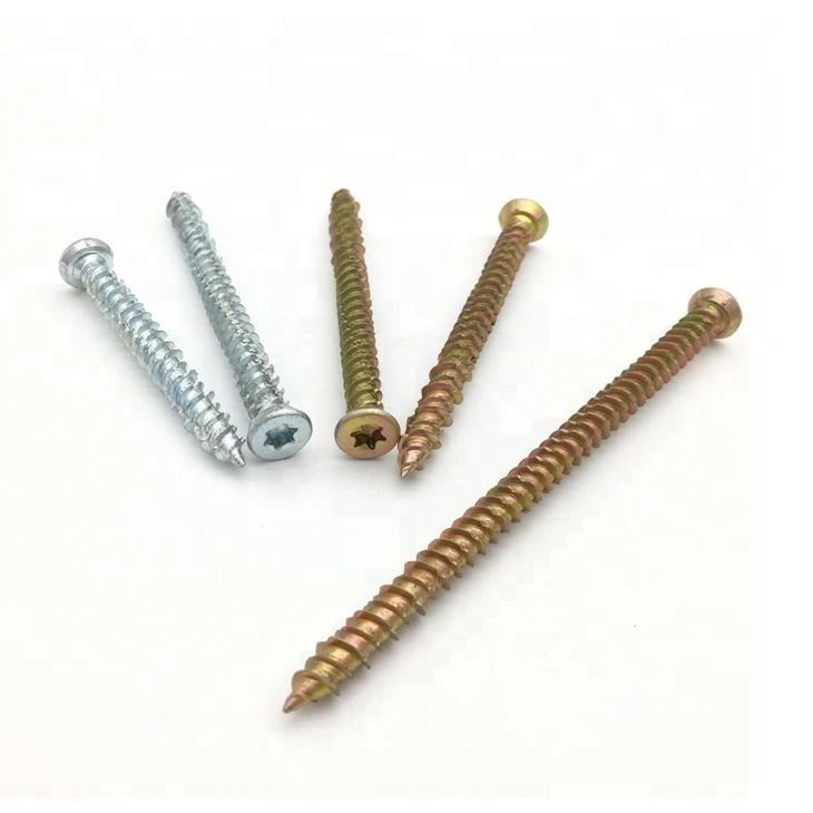 Yellow Zinc Concrete Screws
